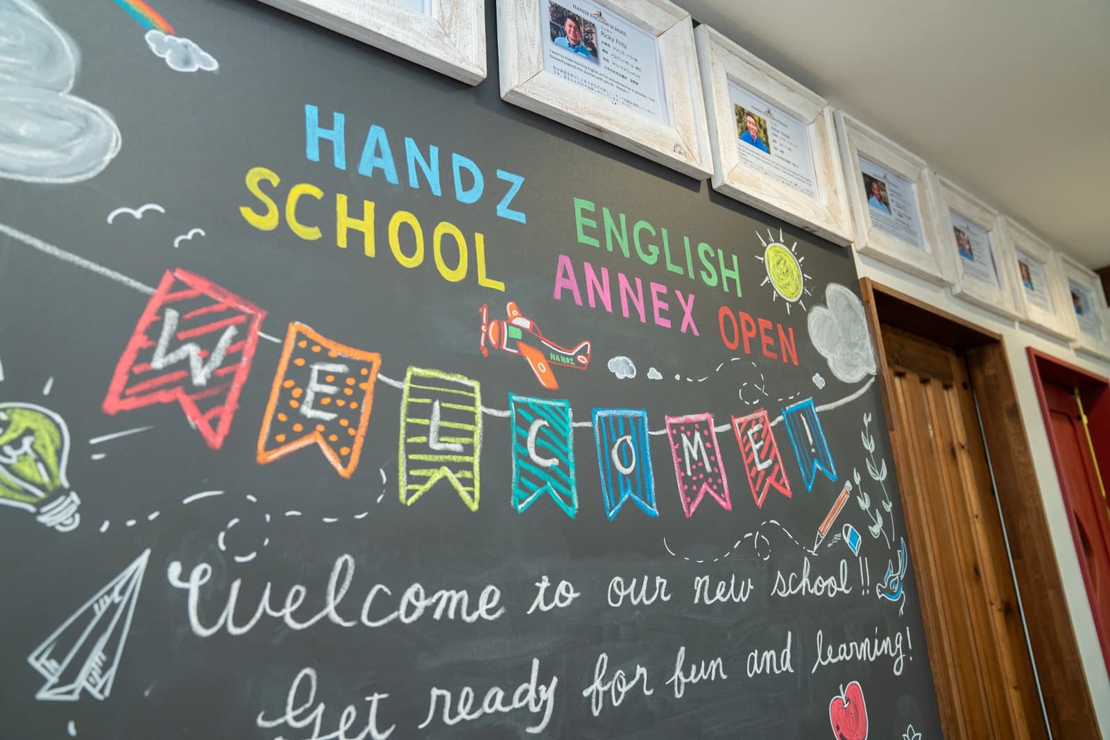Welcomeの黒板アート